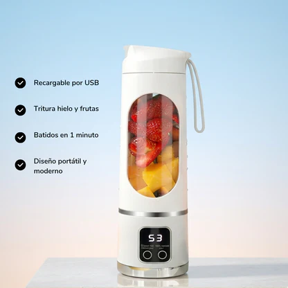 ™ Licuadora Portátil + 50 Recetas de Smoothies GRATIS